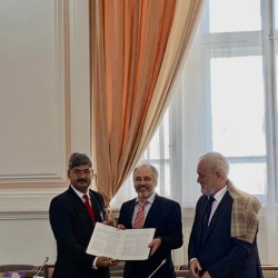 MoU signing between University of Delhi and National Research Tomsk State University exchanged at Tomsk, Russia (Sepember 19, 2023)