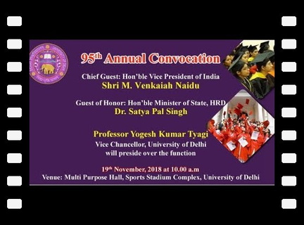 95th Annual Convocation, University of Delhi