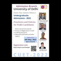 Undergraduate Admissions 2022-Provisions and Policies for PwBD Candidates