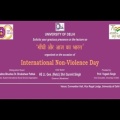 'गाँधी और आज का भारत' Lecture on the occasion of International Non-Violence Day at Delhi University