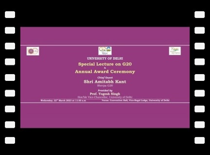 Special Lecture on G20 & Annual Award Ceremony