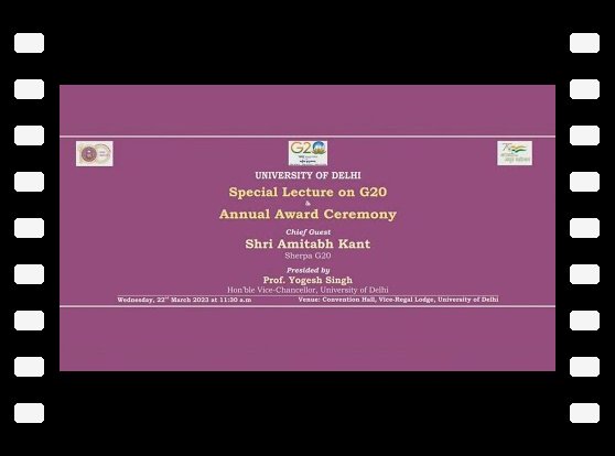 VC's Speech on Special Lecture on G20 & Annual Award Ceremony (March 22, 2023)